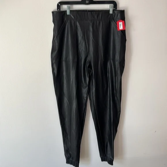 SPANX | Leather like Vegan Jogger Sz. XL NWT - Picture 6 of 9
